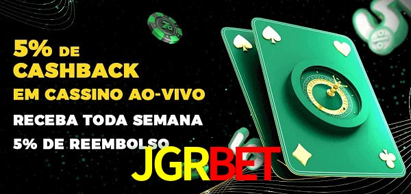 Promoções do cassino ao Vivo JGRBET
